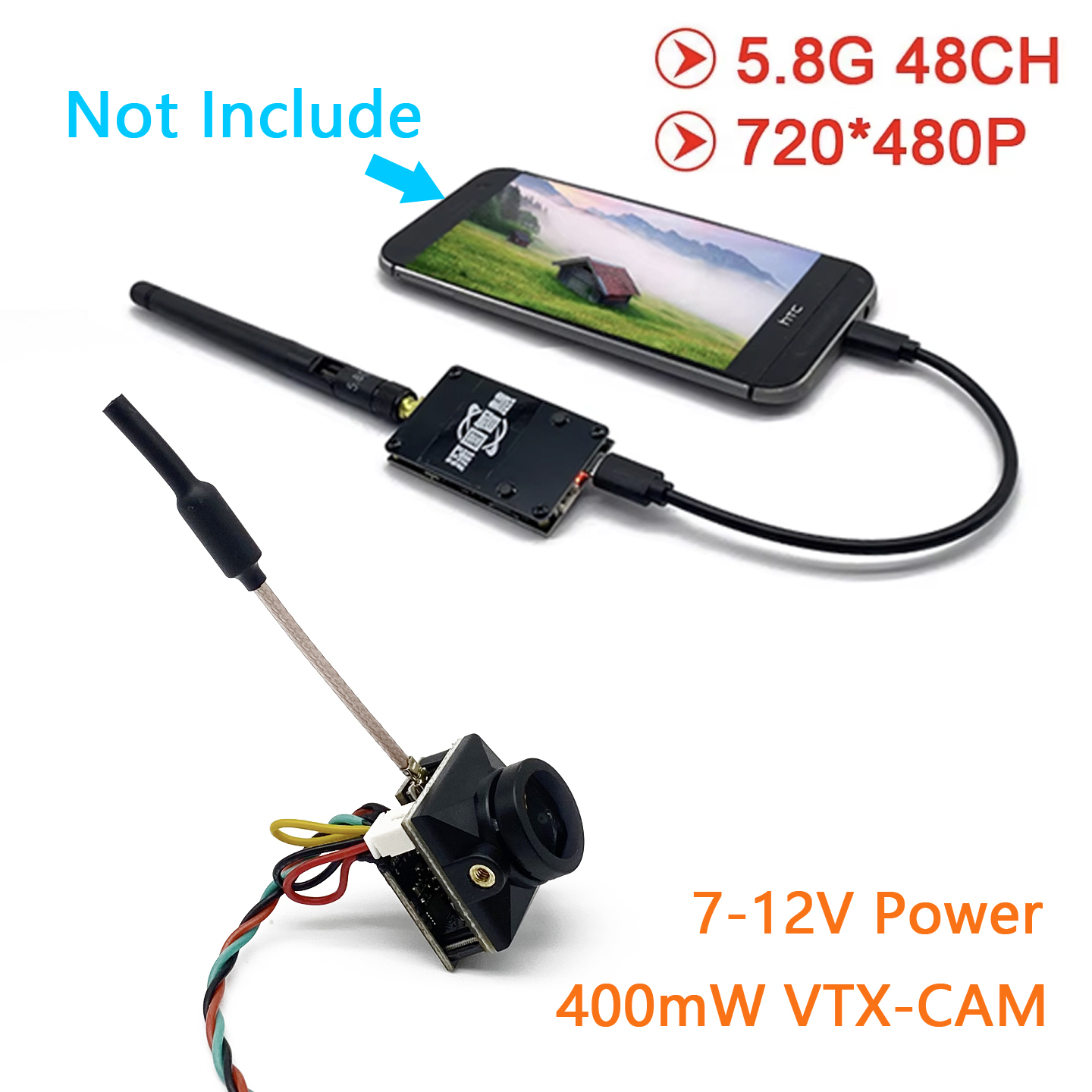 Fpv Camera Cmos - جهاز استقبال SLONWAKE 5.8G Analog UVC