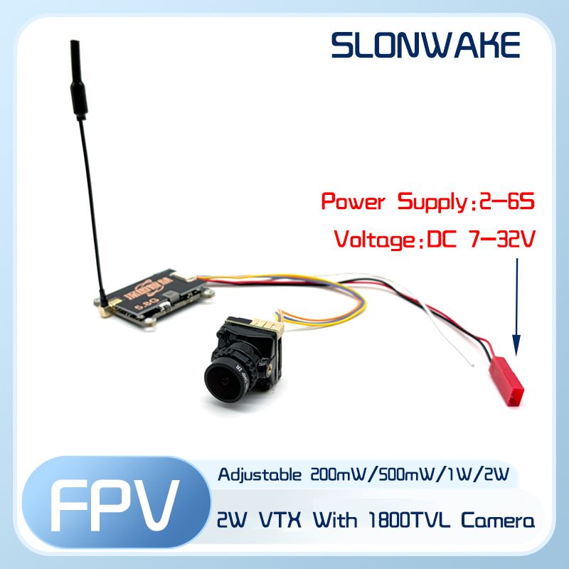 جهاز إرسال SLONWAKE 5.8G 56CH  - مراجعة Fpv Camera Cmos وسعره