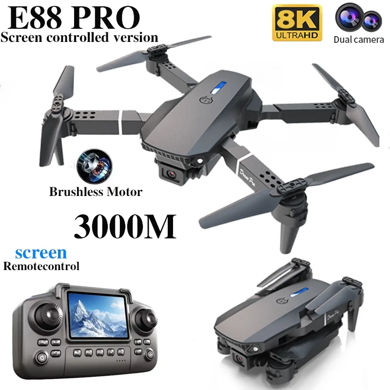 طائرة بدون طيار احترافية E88 P - مراجعة Drone Shahed Rc وسعره