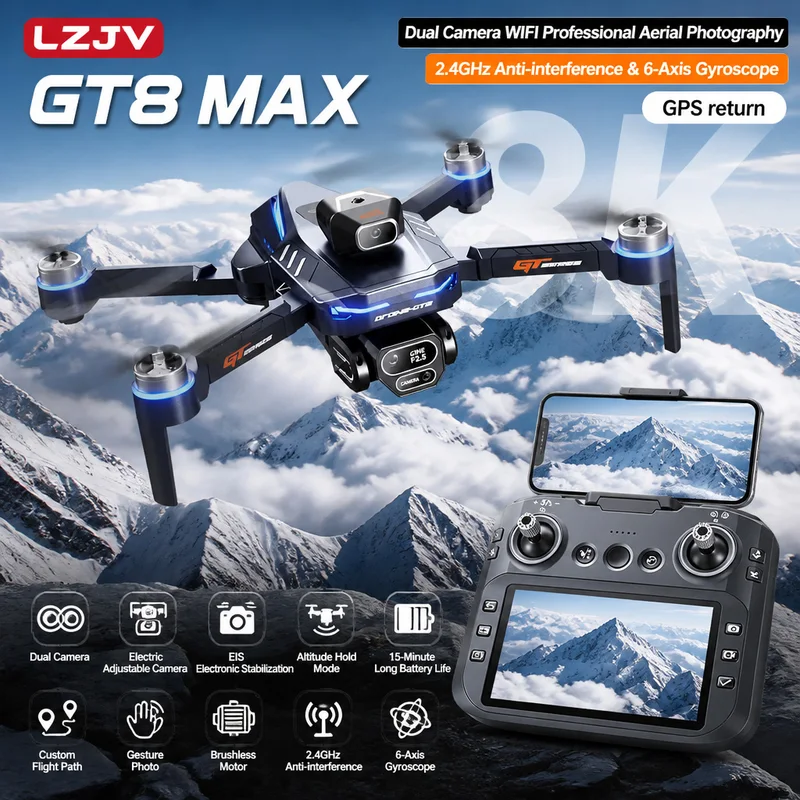 طائرة بدون طيار GT8 ماكس قابلة - مراجعة Drone Rc S156 وسعره